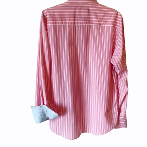 ROAR BUTTON Shirt, Pink/White, Size M - Picture 2 of 8